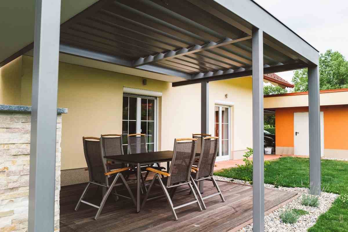 How to Hang String Lights on Aluminum Pergola