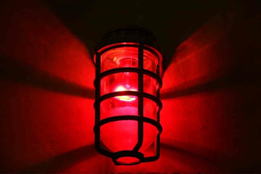 Red porch light