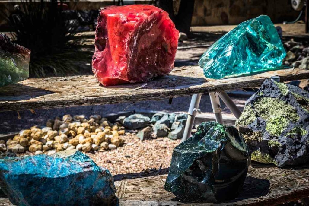 Searching for valuable rocks