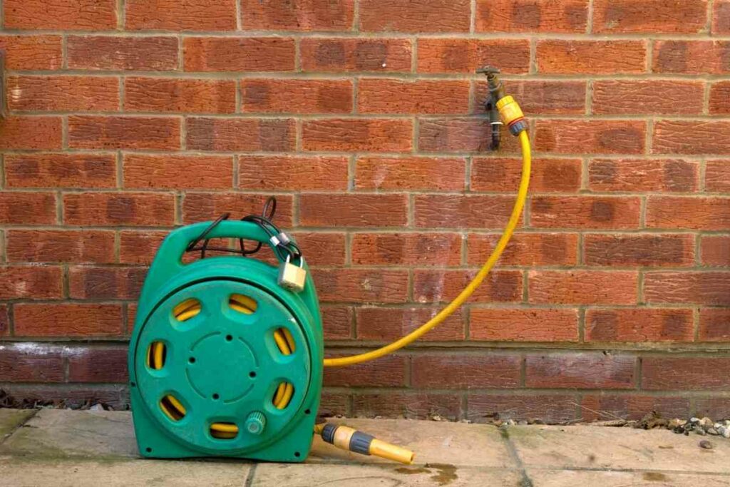 Using hosepipe to fill pond