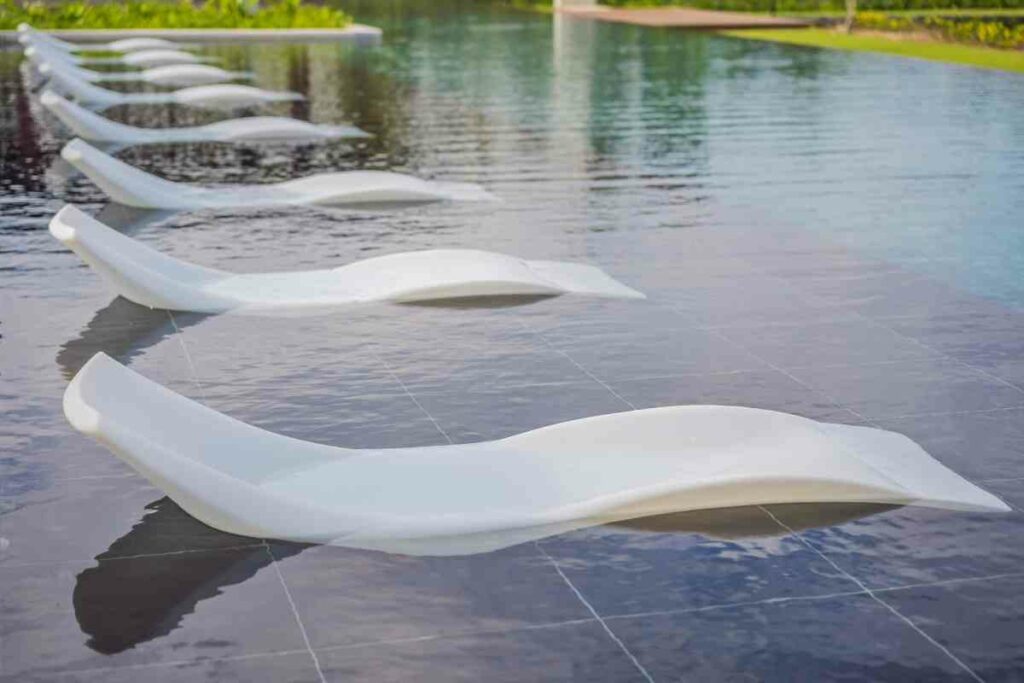 Pool ledge lounger choosing