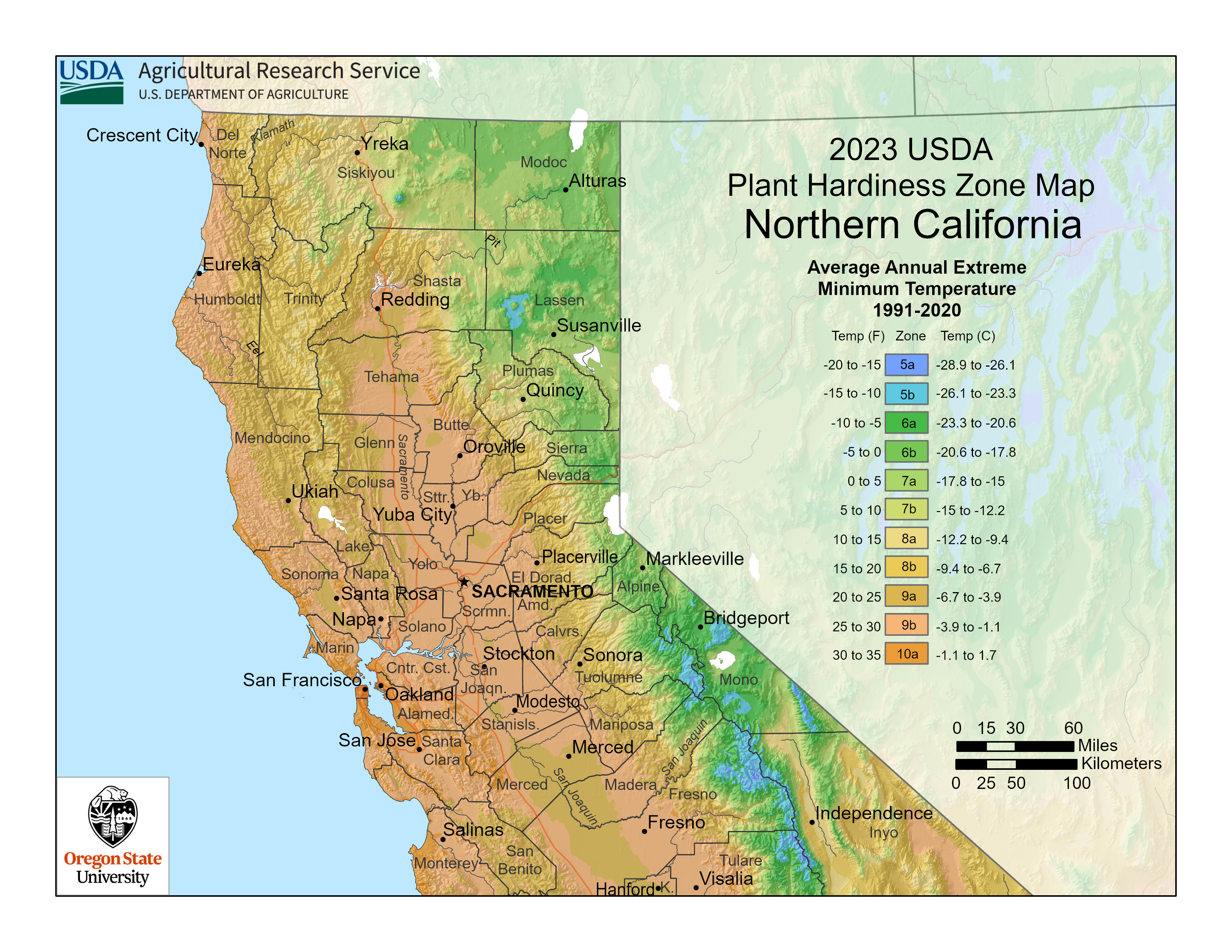 California Plant Hardiness Zones Map And Gardening Guide