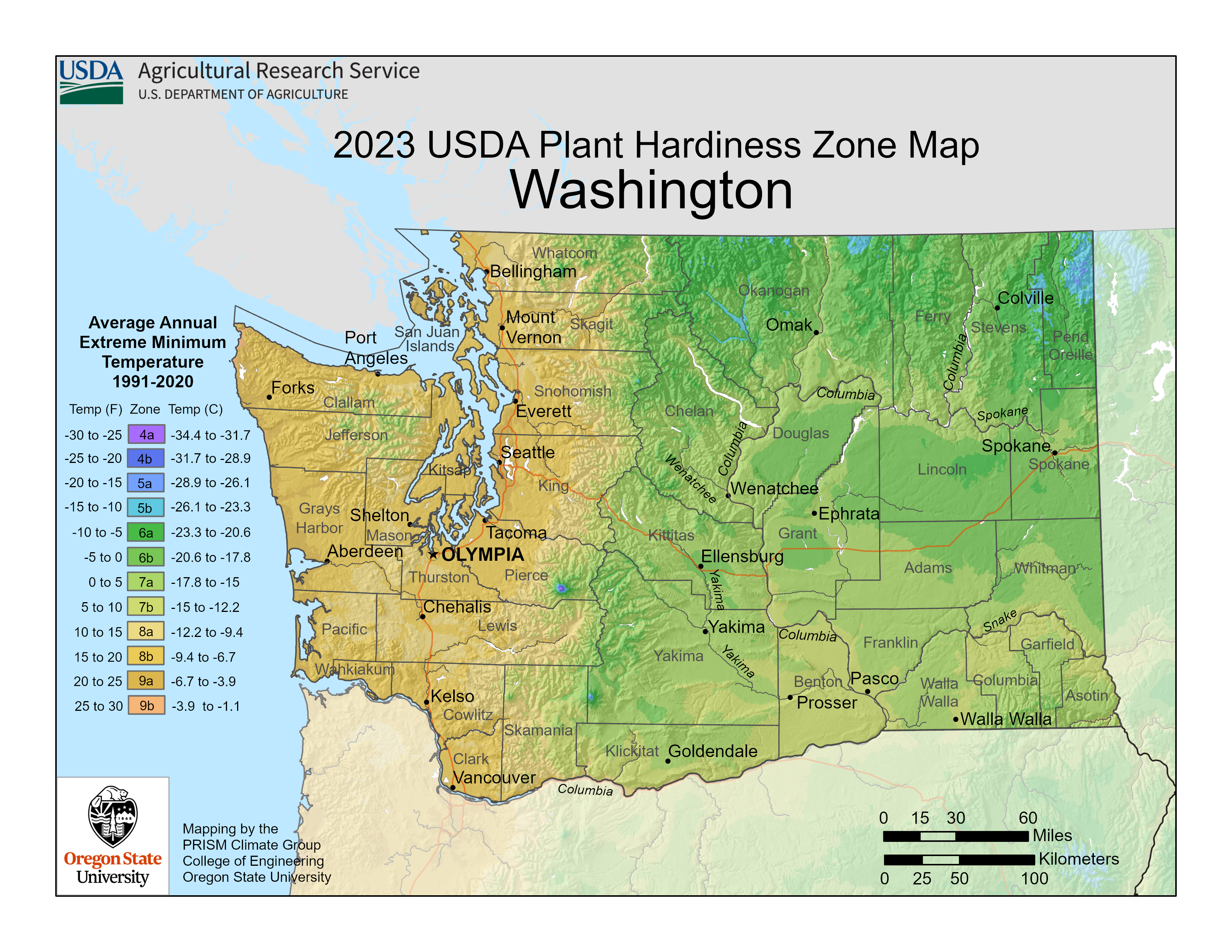 Washington Plant Hardiness Zones Map And Gardening Guide